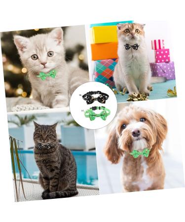 POPETPOP 4 Pcs Pet Cat Pet Collars for Puppies Cat Bow Tie Cat with Bell Summer Trumpet 30X4X1CMx2pcs As Shownx2pcs - Buy Online on GoSupps.com