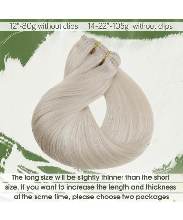 Buy Hetto Clip Extensions - Real Remy Human Hair #60 Platinum Blonde 120g 55cm | Best Clip-In Hair Extensions for International Shipping - Buy Online on GoSupps.com