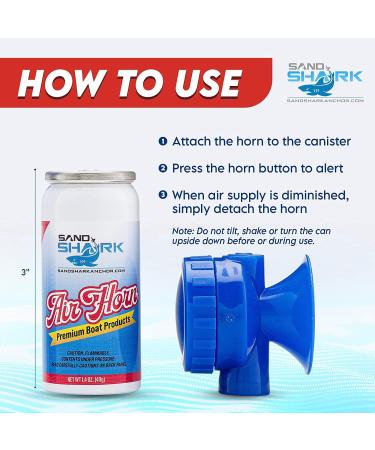 SandShark 2PK Premium Boating Air Horns - Coast Guard Approved for Marine Safety - Buy Online on GoSupps.com