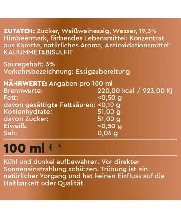 Gl cks Momente Raspberry Aperitif 100 ml Balsamic Crema Fruit Vinegar Preparation with 3% Acid - Buy Online on GoSupps.com