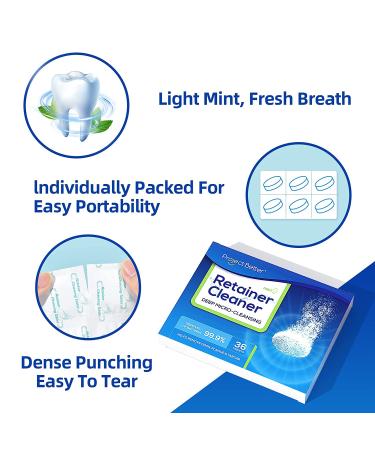 Retainer & Denture Cleaning Tablets - 36 Count Pack for Dental Appliances & Night Guards - Buy Online on GoSupps.com