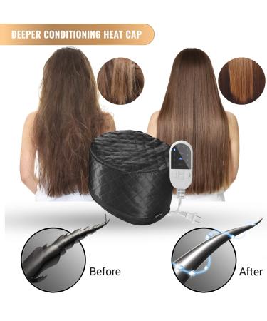 Home Use Hair Steamer for Natural Hair - 10-Level Heat Cap for Deep Conditioning | 3 Timer Settings - Ideal for Black Women, Deep Conditioner & Hot Oil Treatment - Buy Online on GoSupps.com