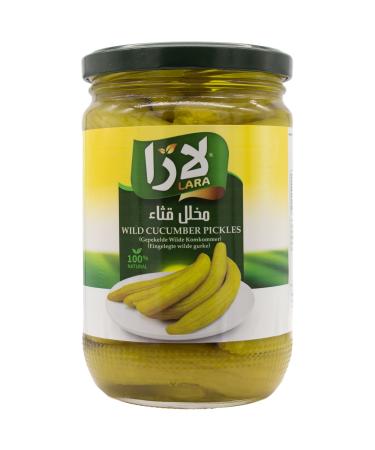 Lara - Wild cucumbers pickled in vinegar - spicy snack pickled cucumber - brine 660 g (drained weight 400 g) (1 x 660 g)