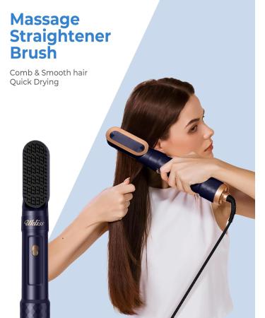 UKLISS 6-in-1 Warm Air Brush Set - Airstyler & Automatic Curling Rod for Volume & Smooth Hair - Buy Online on GoSupps.com