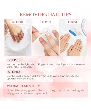 Press on Nails Medium Rhinestone - PITHER 24pcs Pink Fake Nails with 3D Flower Designs & Charms | Full Cover Square False Nails for Women and Girls - Buy Online on GoSupps.com