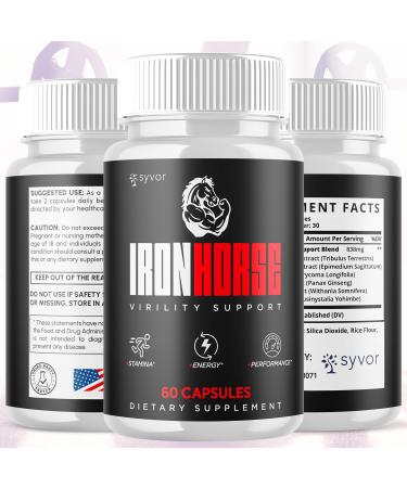 Iron Horse Supplement Pills Official Iron Horse Pills for Men with All Natural Ingredients Advanced IronHorse Capsules Designed to Support Health and Wellness with Premium Vitamins (60 Capsules) - Buy Online on GoSupps.com
