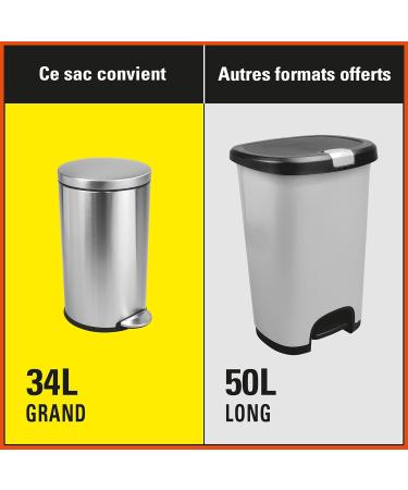 Hefty Garbage Bags Strong Large 34 Litres White Kitchen Easy Flaps Arm & Hammer odour neutralizer 40 Bags Strong Easy Flaps - Buy Online on GoSupps.com