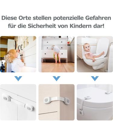 Billybath Premium Baby Cabinet Locks - Child Safety Drawer & Refrigerator Locks No Drill Installation Strong Glue 6 Pieces - Gray - Buy Online on GoSupps.com