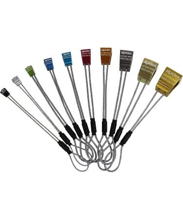 ALPIDEX 10-Piece Climbing Chocks Set | Size 1-10 Safety Clamping Devices for Trad & Clean Climbing | International Shipping - Buy Online on GoSupps.com