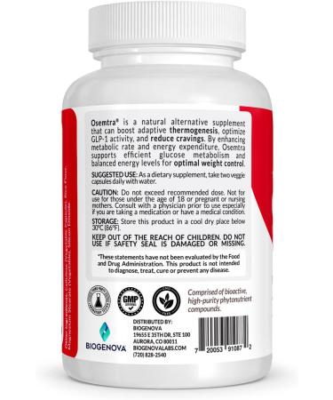 Osemtra Pills for Weight Loss Natural Alternative to Injection Pen GLP-1 Supplement for Women & Men 60 Capsules - Biogenova - Buy Online on GoSupps.com