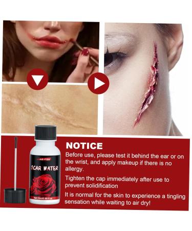 Minkissy Scar Wax Set - 4 Sets of Halloween Special Effect Makeup Wound Molding Gel and Fake Blood Plasma for Scary Costume Parties - Buy Online on GoSupps.com
