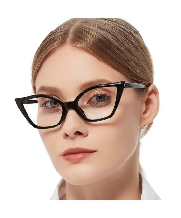 MARE AZZURO Cat Eye Reading Glasses Women Cute Readers 0 1.0 1.25 1.5 1.75 2.0 2.25 2.5 2.75 3.0 3.5 4.0 5.0 6.0 (Black 1.75) Black 1.75 x