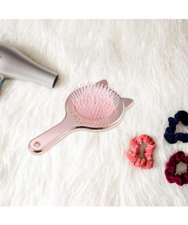 FRCOLOR Hair Paddle Detangler Cute Styling Brush Gold Women Brushes Shape Static Portable Shampoo Cartoon Grooming Tool Girls Head Ears No Handle Shaped - Buy Online on GoSupps.com