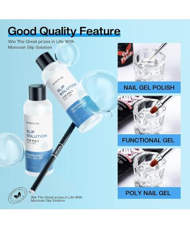 Morovan Poly Gel Slip Solution 150ml - Nail Liquid for Easy DIY Gel Nail Extensions at Home - Buy Online on GoSupps.com