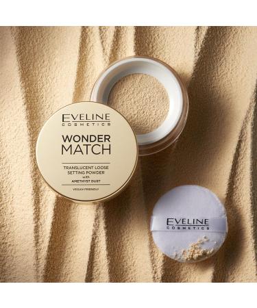 Eveline Cosmetics Wonder Match Fixing Powder with Amethyst Dust - Long-lasting Lightweight Setting Powder for Flawless Makeup Finish | International Shipping Available - Buy Online on GoSupps.com
