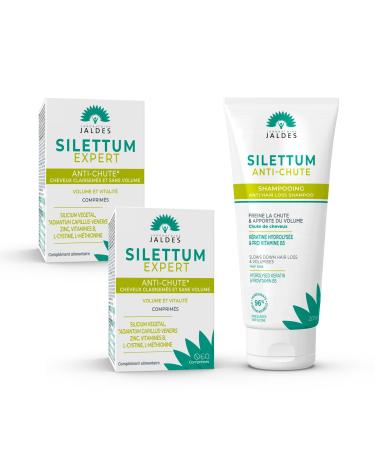 Pack Protocole Anti-Chute | 2 SILETTUM Expert + 1 Shampooing SILETTUM Anti-Chute | Agit contre la Chute de Cheveux | Laboratoire Jaldes