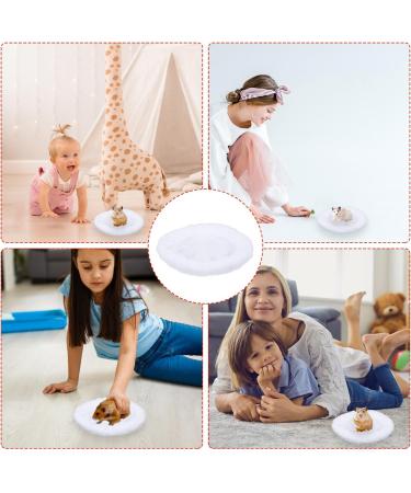 Jodsen Small Animal Bed Mat Soft Pet Bed Small Animal Winter Cage Mat Pad Hamster Round Cushion Nest Guinea Pig Sleeping Cushion Fleece Sleep Pad for Chinchilla Guinea Pig Hamster (White) - Buy Online on GoSupps.com