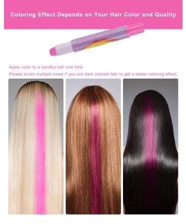 MSDADA Hair Chalk Pens - 12 Color Temporary Hair Dye for Kids - Washable Hair Color for Girls - Perfect Birthday & Christmas Gift for Girls - Blue, Purple, Pink, Red, Green & Yellow - Buy Online on GoSupps.com