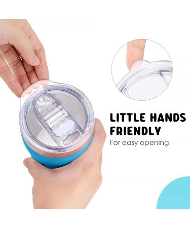Mollcity Kids 9oz Stainless Steel Insulated Sippy Cup - Sky Blue | BPA Free, Spill Proof with Straws and Lids - Buy Online on GoSupps.com