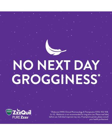ZzzQuil Pure Zzzs Melatonin Sleep Aid Gummies with Lavender Valerian Root and Chamomile Natural Wildberry Vanilla Flavor Non-Habit Forming Drug-Free 24 Gummies (Pack of 4) 24 Count (Pack of 4) - Buy Online on GoSupps.com