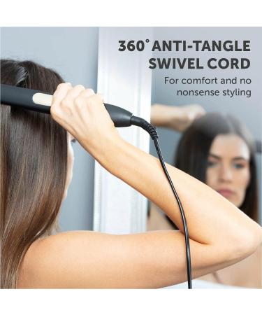 Carmen C81054 Noir Hair Straightener with Ceramic Plates and Anti Tangle 360 Swivel Cord - Black & Rose Gold - Buy Online on GoSupps.com