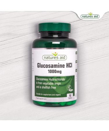 Natures Aid Glucosamine HCl 1000mg Vegan Shellfish-Free Tablets - 90ct - Buy Online on GoSupps.com