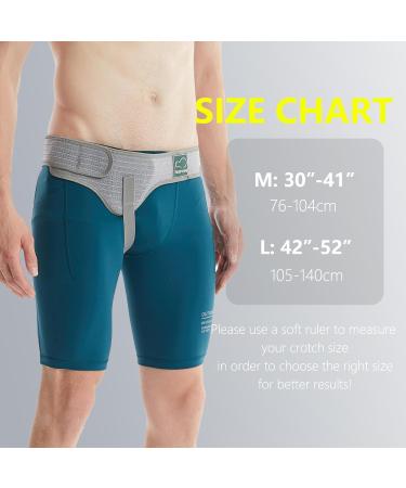 HEERTEEAJ Inguinal Hernia Belt I For right and left side I Hernia Belt I Postoperative Men's Inguinal Hernia Support Belt for Inguinal Hernia | Adjustable Elasticity M Left Side - Buy Online on GoSupps.com