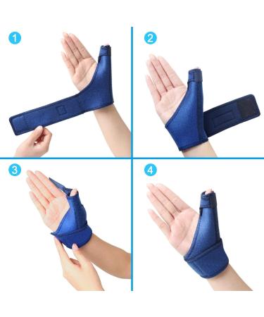 Corpower Trigger Thumb Brace - Thumb Spica Splint for Pain, Arthritis, Tendonitis - Right or Left Hand - Blue - Buy Online on GoSupps.com