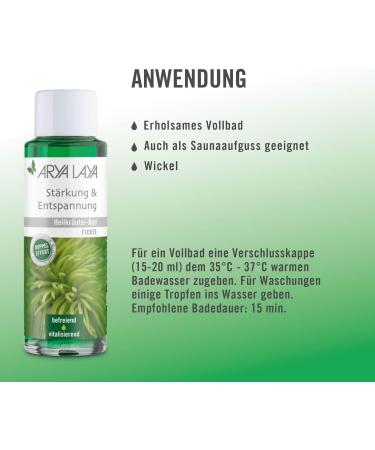 Arya Laya Herbal Bath 200ml - Strengthening & Relaxation with Spruce Extract | Vegan Wellness for Flu Fatigue & Exhaustion | International Shipping - Buy Online on GoSupps.com