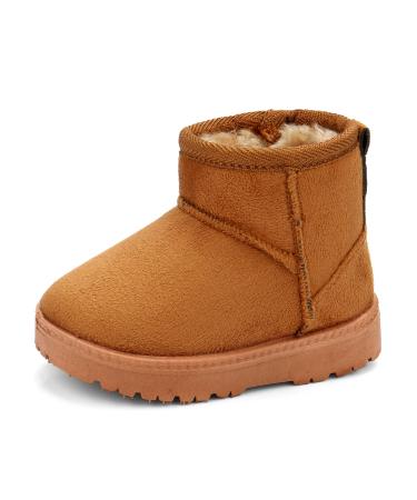MK MATT KEELY Baby Winter Booties for Toddlers Kids Boy Girl Warm Snow Boots Plush Shoes with Soft Rubber Sole 5 UK Child Khaki - Buy Online on GoSupps.com