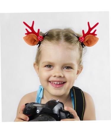 minkissy 3 Pairs Antler Hair Clip Horn Kids Hair Clips Xmas Deer Headpiece Holiday Flower Headwear Kids Hairpins Xmas Deer Hair Clip Xmas Deer Antler Headdress Child Cloth Christmas Props - Buy Online on GoSupps.com