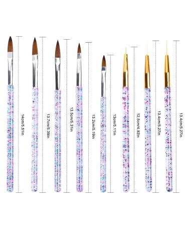 Joyan 8-Piece Acrylic Nail Brush Set | Professional Gel Nail & Design Brushes for Perfect Manicure - Buy Online on GoSupps.com