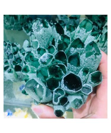 Natural Crystal Rough Natural Discovered Green Quartz Crystal Cluster Specimen (Size : 300-400g)
