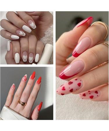 AILLSA Red Gel Nail Polish Set Burgundy Red White Sparkle Gel Polish with Base and Top Coat Valentine's Day Gift Red Sliver Glitter Nail Polish Gel Winter colors Soak Off U V Gel Starter Kit A6-candy Cane - Buy Online on GoSupps.com