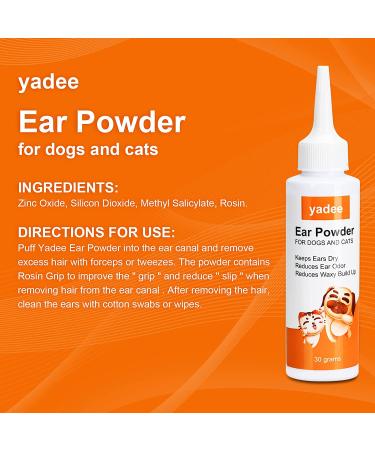 yadee Dog Ear Cleaner  Dog Ear Powder for Hair Removal  Ear Cleaner for Dogs Cats with Tweezers & Large Cotton Swabs  Dog Ear Infection Treatment  Remove Wax  Stop Itching - Buy Online on GoSupps.com