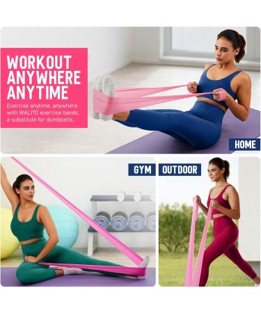 WALITO 4.9FT Resistance Bands - Versatile Workout & Therapy Bands for Home Gym Strength Training Pilates and Recovery - Ideal for Men & Women - Buy Online on GoSupps.com