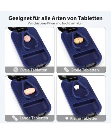 Buy Opret Tablet Divider & Cutter for Small Tablets & Large Pills - Split Cut and Scatter Tablets Easily | Blue & Black - Buy Online on GoSupps.com