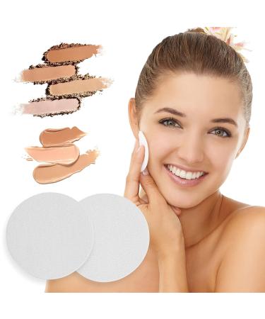 12-Piece White Round Molain Powder Puff Sponge Set for Liquid Foundation & Makeup Application - Buy Online on GoSupps.com