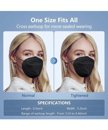 HALIDODO Individually Wrapped 60 Packs KN95 Face Mask - 5-Ply Black Safety Mask with Over 95% Filtering - Buy Online on GoSupps.com