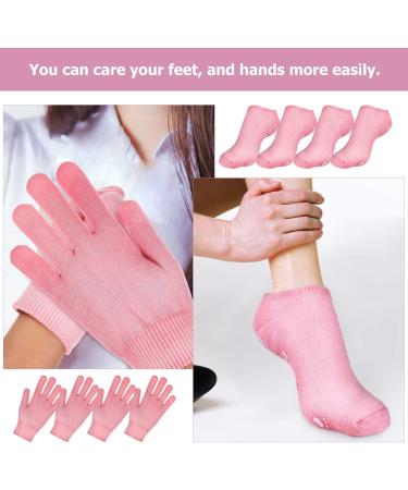 HOMSFOU 2 Sets Spa Moisturizing Socks Foot Moisturizing Hand Moisture Gloves Exfoliating Gloves Exfoliating Socks Spa Gel Gloves Mitts Dry Hands Fabric Skin Cotton - Buy Online on GoSupps.com