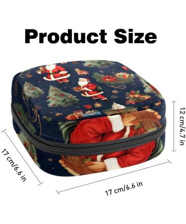 Muoooum Merry Christmas Santa Claus Period Bag for Women & Teens - Portable Menstrual Cup & Pad Holder (Color 3 4.7x6.6 in) - Buy Online on GoSupps.com