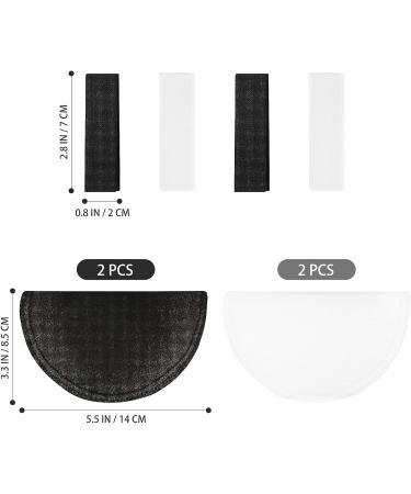 Heallily 2 Pairs Sponge Shoulder Pads Sewing Set-in for Jacket Blazer T-Shirt Dress, 1cm (Black White) - Buy Online on GoSupps.com