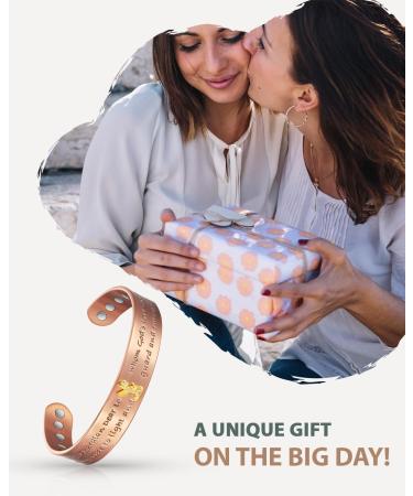 EnerCoppeX Copper Magnetic Bracelet for Women - Detox Jewelry with 3500 Gauss Magnet (CPB-2051T) - Buy Online on GoSupps.com