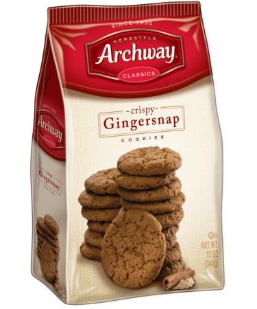 Archway Cookies, Crispy Gingersnaps Cookies, 12 Ounce