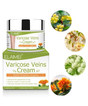 Varicose Veins Cream Soothing Leg Cream with Natural Ingredients for Improving Blood Circulation Spider Veins Strengthen Capillary Health and Relieve Pain of Legs - 1.8oz
