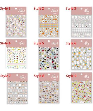 Fashion Handmade Self-Adhesive DIY Animal Decals Nail Art Decorations Manicure Accessories Nail Stickers(Style 3) - Buy Online on GoSupps.com