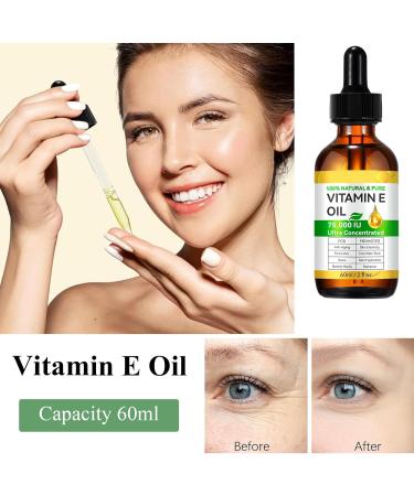 Huile de Vitamine E pour le Visage les Cheveux les Ongles et la Peau d-alpha-Tocoph rol Pure et Naturelle Vitamine E Huile Facile Absorber Anti- ge Contre les Rides Id ale pour Hommes et Femmes - Buy Online on GoSupps.com
