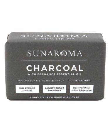 SUNAROMA Soap Bar Charcoal With Bergamot Oil 8 Ounce (SG_B07J1YBRKH_US)