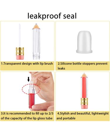 20-Piece Empty Pencil Lip Gloss Tubes | Clear Lip Balm Containers | DIY Mini Refillable Lip Oil Bottles | Mother's Day Gift for Women and Girls - Buy Online on GoSupps.com