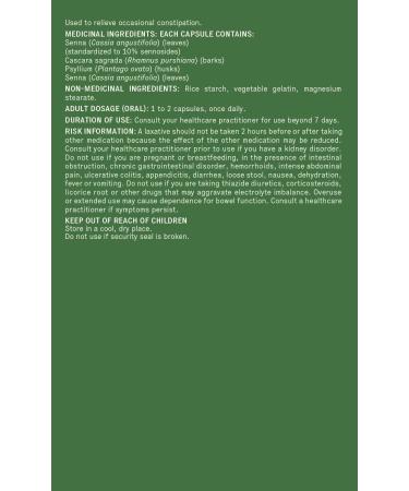 Senelax - Natural Laxative - Fast Action - Relieves Occasional Constipation - Senna laxative - 60 Vegan Caps - Buy Online on GoSupps.com